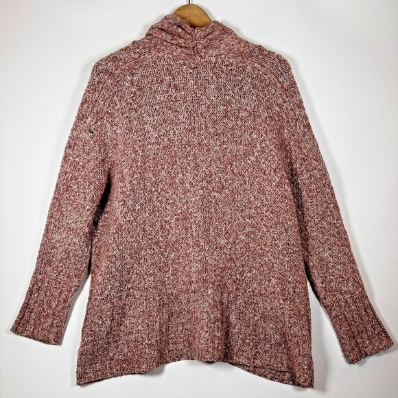 Anthropologie Angel of the North Cardigan XS Pink Marled Knit Open Front Cozy - Picture 6 of 16